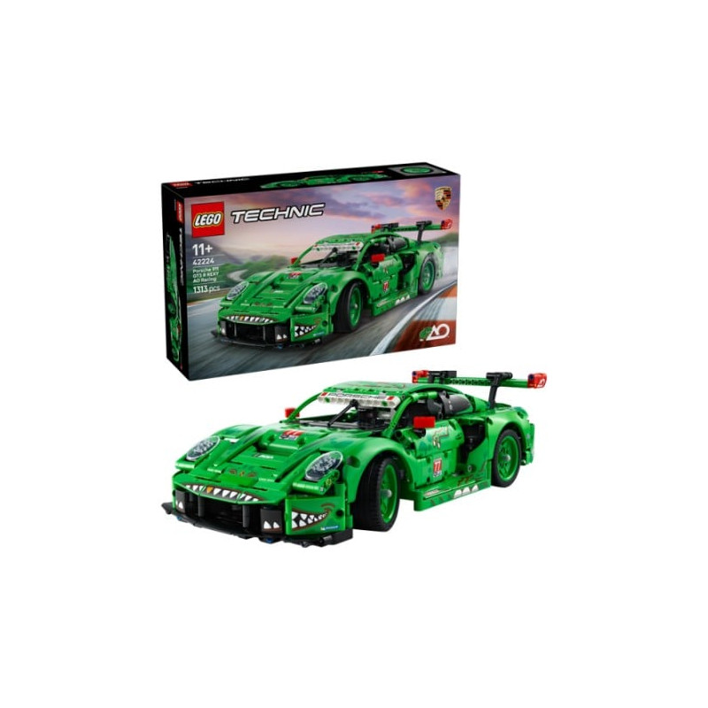 kit modello lego technic 42224 porsche 911 gt3 r rexy ao auto da