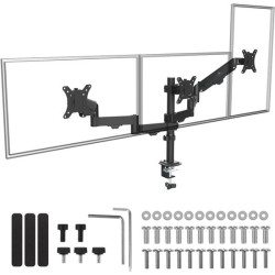 supporto monitor maclean mc-137 da tavolo per 3 schermi 17-27''