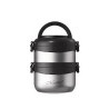 thermos per pranzo maestro mr-1635-150 1.5l nero/acciaio