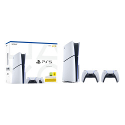 console sony playstation 5 slim 1 tb + 2 controller bianco/nero [1000050116]