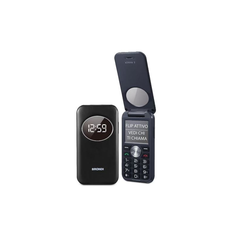 cellulare brondi window flip 2 2" 32gb/800mah/dual sim/nero