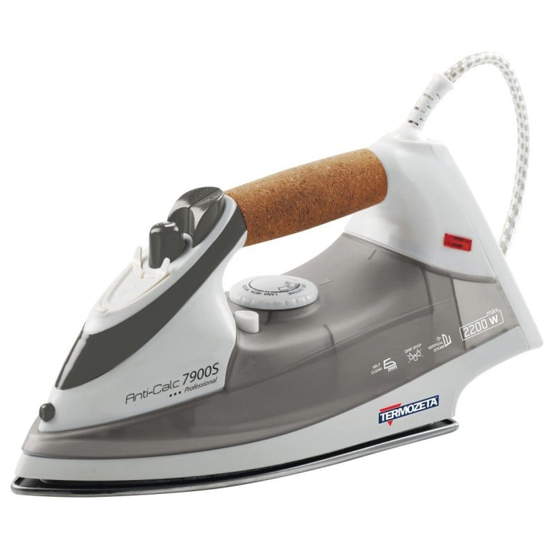 ferro da stiro a vapore termozeta 7900s anti-calc 2200w blu/grigio