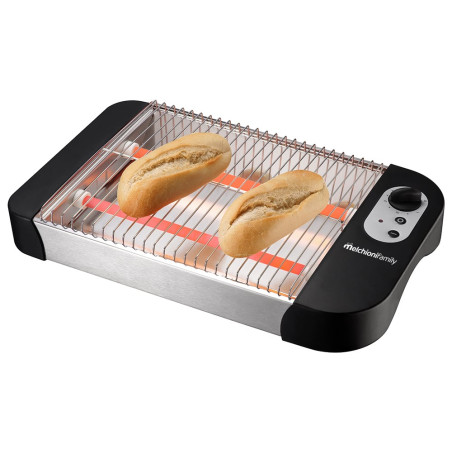 tostapane elettrico melchioni tostone plus 600w argento/nero [118380043]