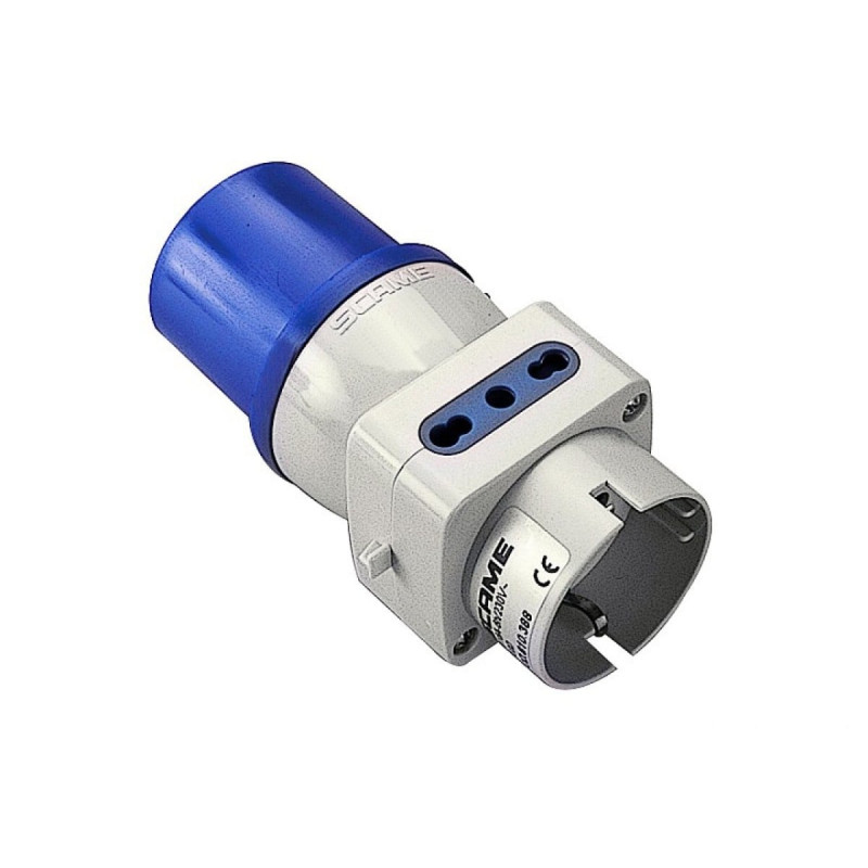 adattatore industriale polypool pp0642x triplo 250v blu/grigio [pp0642x]