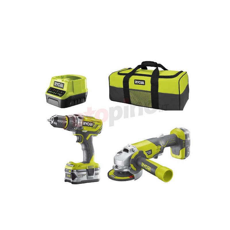 set di utensili ryobi a batteria 18v [one+ r18pdag-242s]