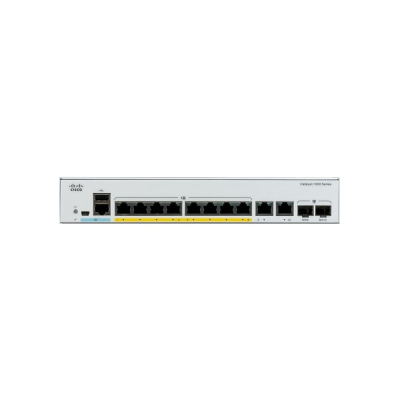 switch cisco catalyst 1000 8-porte ge poe 2g sfp [c1000-8p-2g-l]