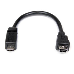 adattatore startech micro usb / mini usb m / f 15cm [uusbmusbmf6]