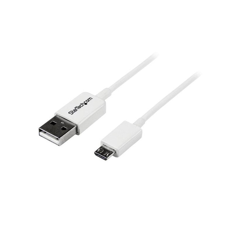 cavo micro usb startech a / micro b 0.5m bianco [usbpaub50cmw]