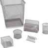 Set scrivania lebez 6 pz. accessori in rete argento art.1426 [1426-s]