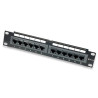 Pannello patch per rack 10'' 12 porte utp cat.6 1he