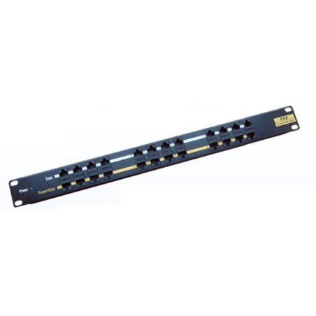 pannello patch 12 porte poe passivo con alimentatore