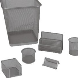Set scrivania lebez 6 pz. accessori in rete nero art.1426 [1426-n]