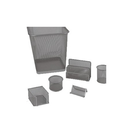 Set scrivania lebez 6 pz. accessori in rete nero art.1426 [1426-n]
