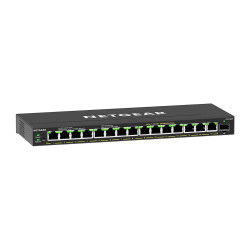 switch netgear gs316ep gestito 16 porte 10/100/1000 mbps nero [nuntgsw16000014]