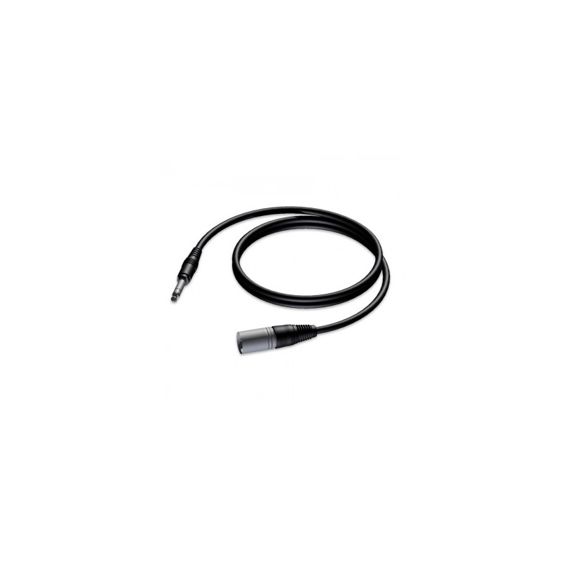 cavo audio jack procab xlr maschio stereo da 6.3mm 1.5m [akpocajaudio050]