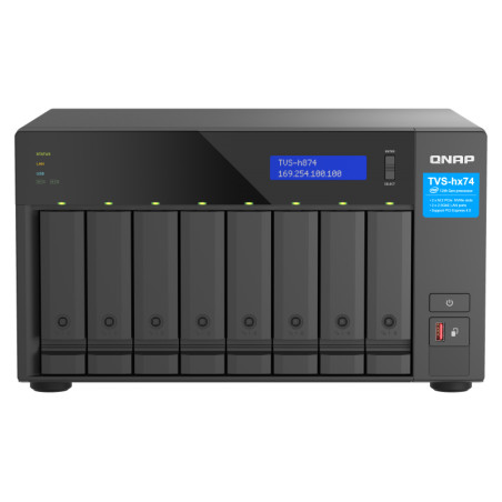 server nas qnap quts hero i5-12400 32gb 2x nvme 8-bay [tvs-h874-i5-32g]