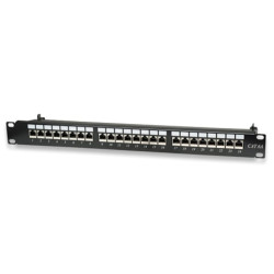Pannello patch stp 24 posti rj45 cat. 6a