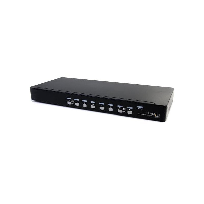 switch startech.com kvm vga usb a 8-porte nero [sv831dusbau]