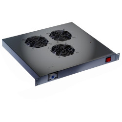 Gruppo 3 ventole a soffitto con termostato per armadi rack
