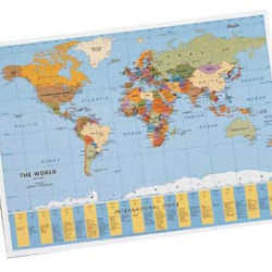 Sottomano lebez geographic planisfero 40x53cm laufer art.45350 [45350]