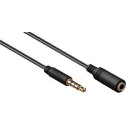cavo audio goobay pro minijack 3.5 mm est. 4p nero 0.5m [62476]