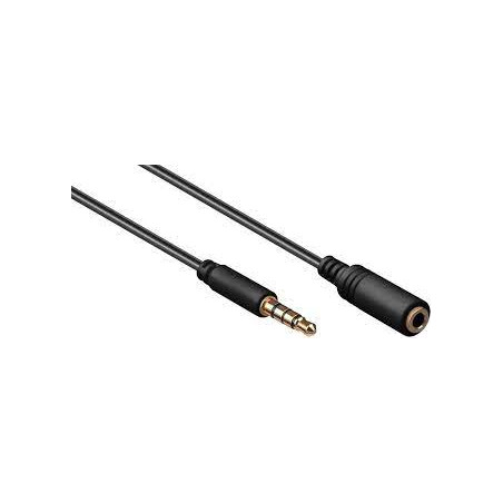 cavo audio goobay pro minijack 3.5 mm est. 4p nero 0.5m [62476]