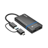 adattatore techly usb-c/a doppio monitor hdmi 5w nero
