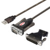 adattatore unitek y-105a usb a serial + adattore db9(femmina)/db25(maschio)