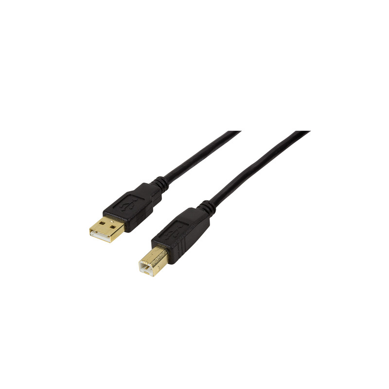 cavo logilink usb 2.0 am/bm 10m nero [aklliku00ua0264]