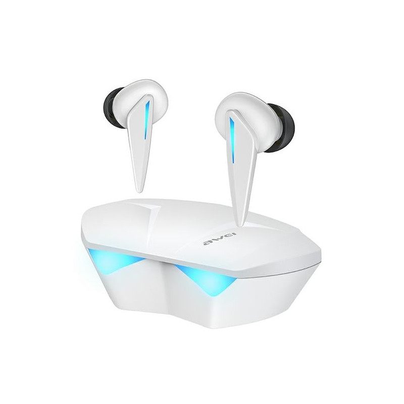 auricolari awei cuffie bluetooth wireless 5.1 t29p tws gaming bianco