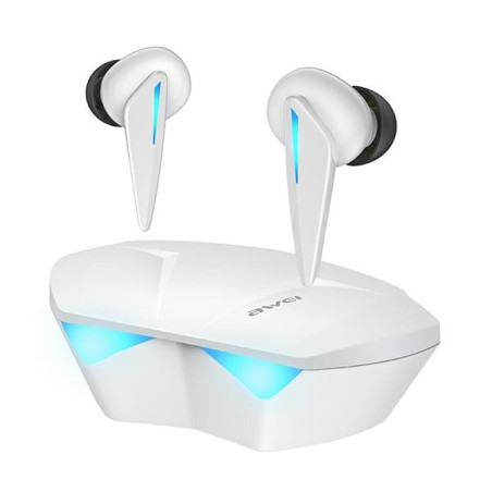 auricolari awei cuffie bluetooth wireless 5.1 t29p tws gaming bianco