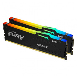ram dimm ddr5 32gb kingston fury beast 2x16gb 5600mhz cl3 rgb nero