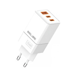 alimentatore da rete beline gan 3 porte 65w bianco [azbintlbeli2749]