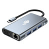 hub usb tb 8in1 da usb-c a rj-45/vga/hdmi/usb-a grafite