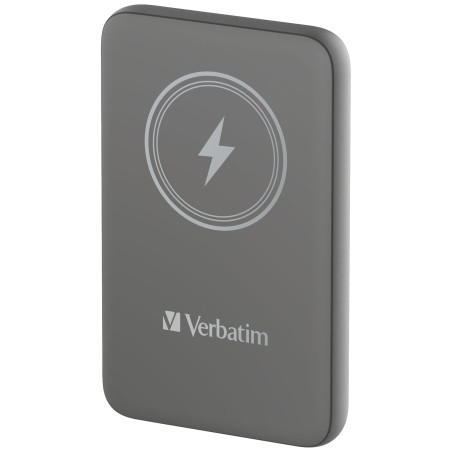 batteria portatile verbatim power bank 10000mah wireless grigio [32249]