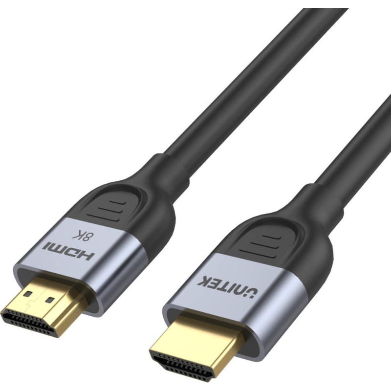cavo unitek hdmi 2.1 8k 60hz 2m nero [c11086gy01-2m]