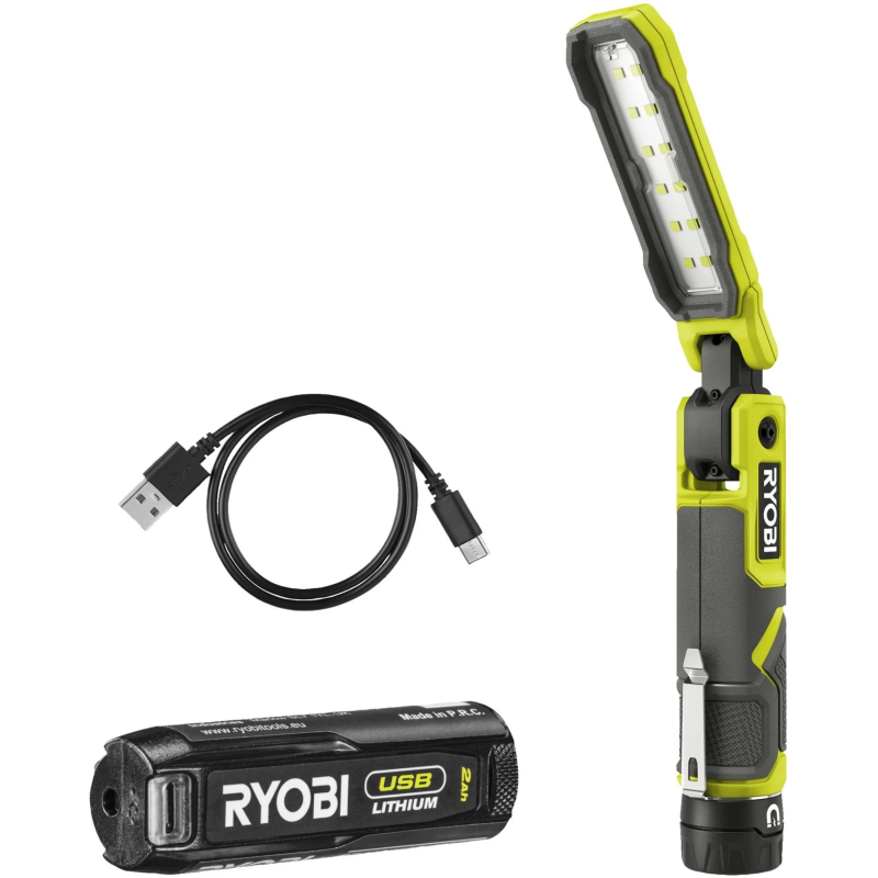 torcia ricaricabile ryobi rli4-0 650lumen 4v nero/giallo [5133006225]