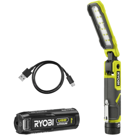 torcia ricaricabile ryobi rli4-0 650lumen 4v nero/giallo [5133006225]