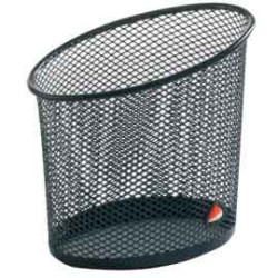 Portapenne alba mesh nero in rete metallica [meshcup/n]