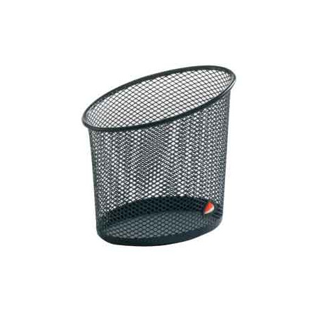 Portapenne alba mesh nero in rete metallica [meshcup/n]