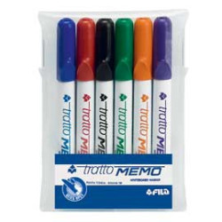 busta 6 pennarelli a secco tratto memo puntatonda per lavagna [854200]