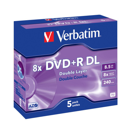 confezione dvd+r verbatim 8,5gb 5pcs [43541]
