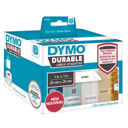 nastro etichettatrice dymo lw durable labels 25 x 25 mm 2x 850 pcs