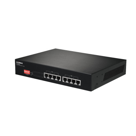 switch edimax 8-porte poe 10/100/1000mbp/s nero [gs-1008p