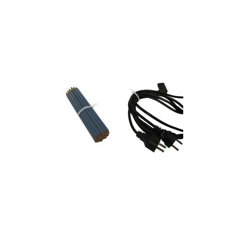 busta 100 faschette in nylon 200x2,5 mm bianco [3195w]