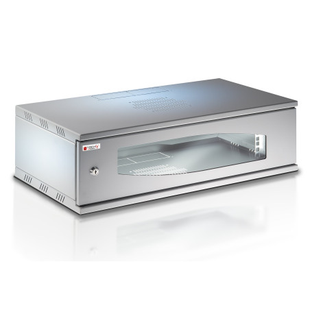 armadio rack techly 19'' a muro 3u prof. 320 grigio assemblato