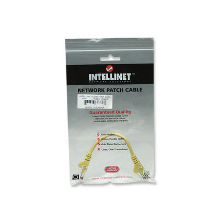 Cavo di rete patch in rame cat. 5e giallo utp 0,5 mt
