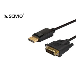 Cavo savio cl-106 displayport m/dvi-d m 1,8m nero [cl-106]