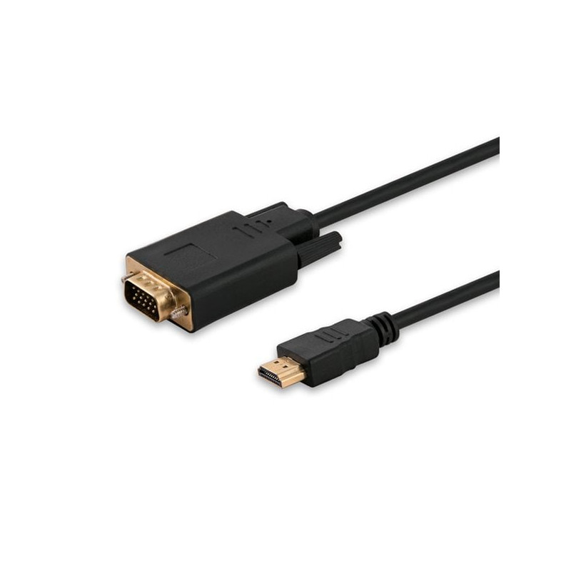 cavo savio cl-103 hdmi m - vga m 1.8m nero [cl-103]