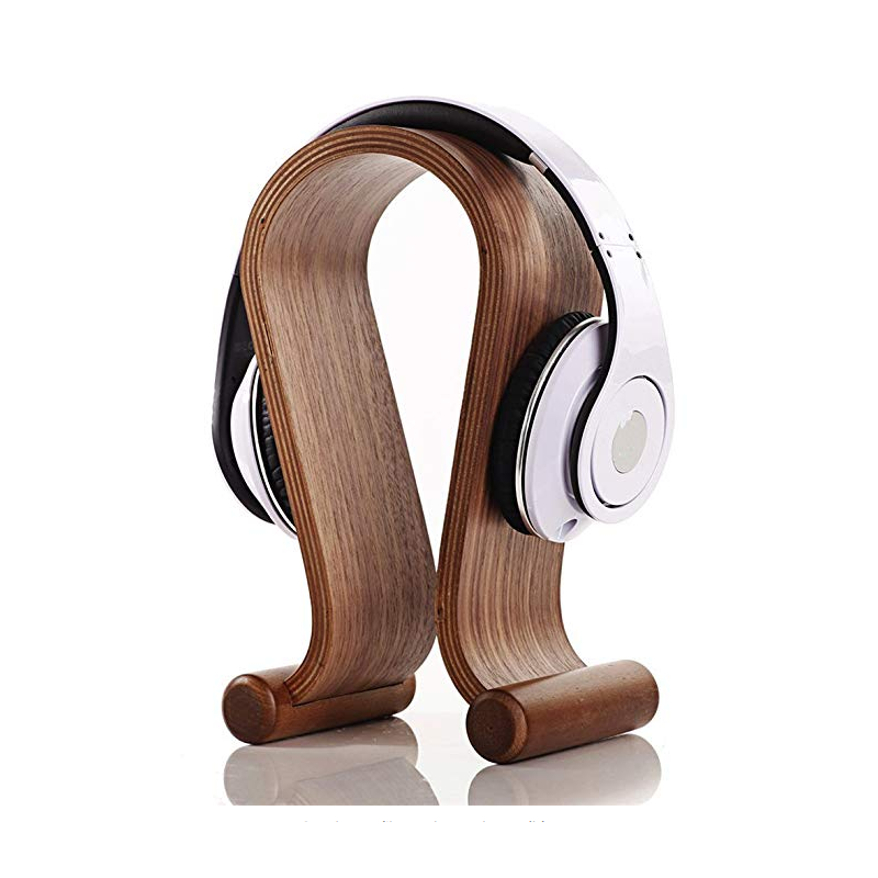 supporto per cuffie di legno maclean mc-815w color noce [ajmclumacmc815w]